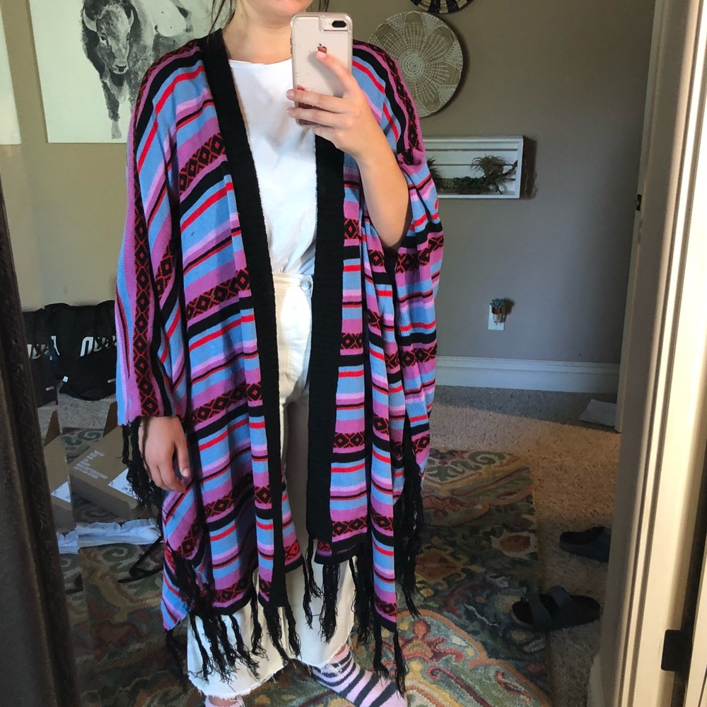 Colorful Long Kimono One Size